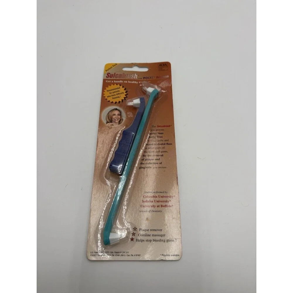 Sulcabrush Healthy Gums Dental Oral Cleaning Gum Brush Vtg Pocket Travel Size